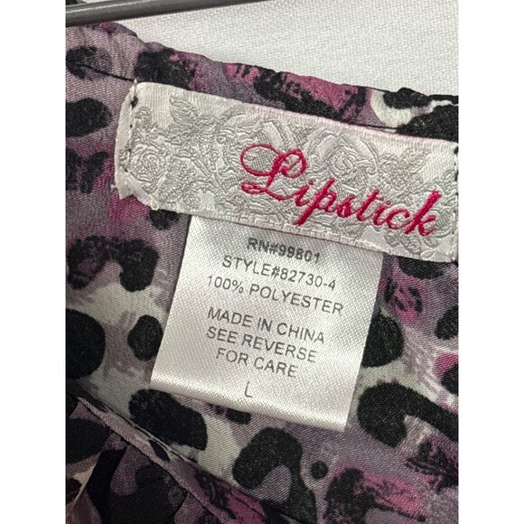 Y2K Lipstick One Shoulder Ruffle Leopard Print Mini Dress Smocked Waist Womens S - Picture 5 of 6